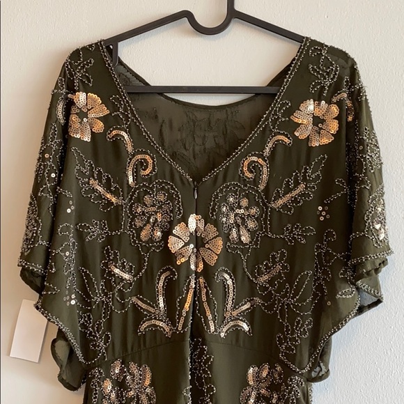 Molly B Green and Gold Sequence Dress - Picture 2 of 2